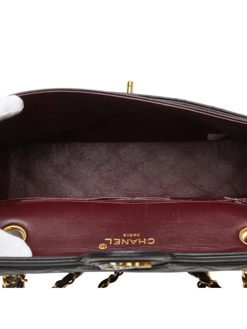 Chanel Quilted CC Logo Limited Edition Chain Shoulder Bag Black Lambskin